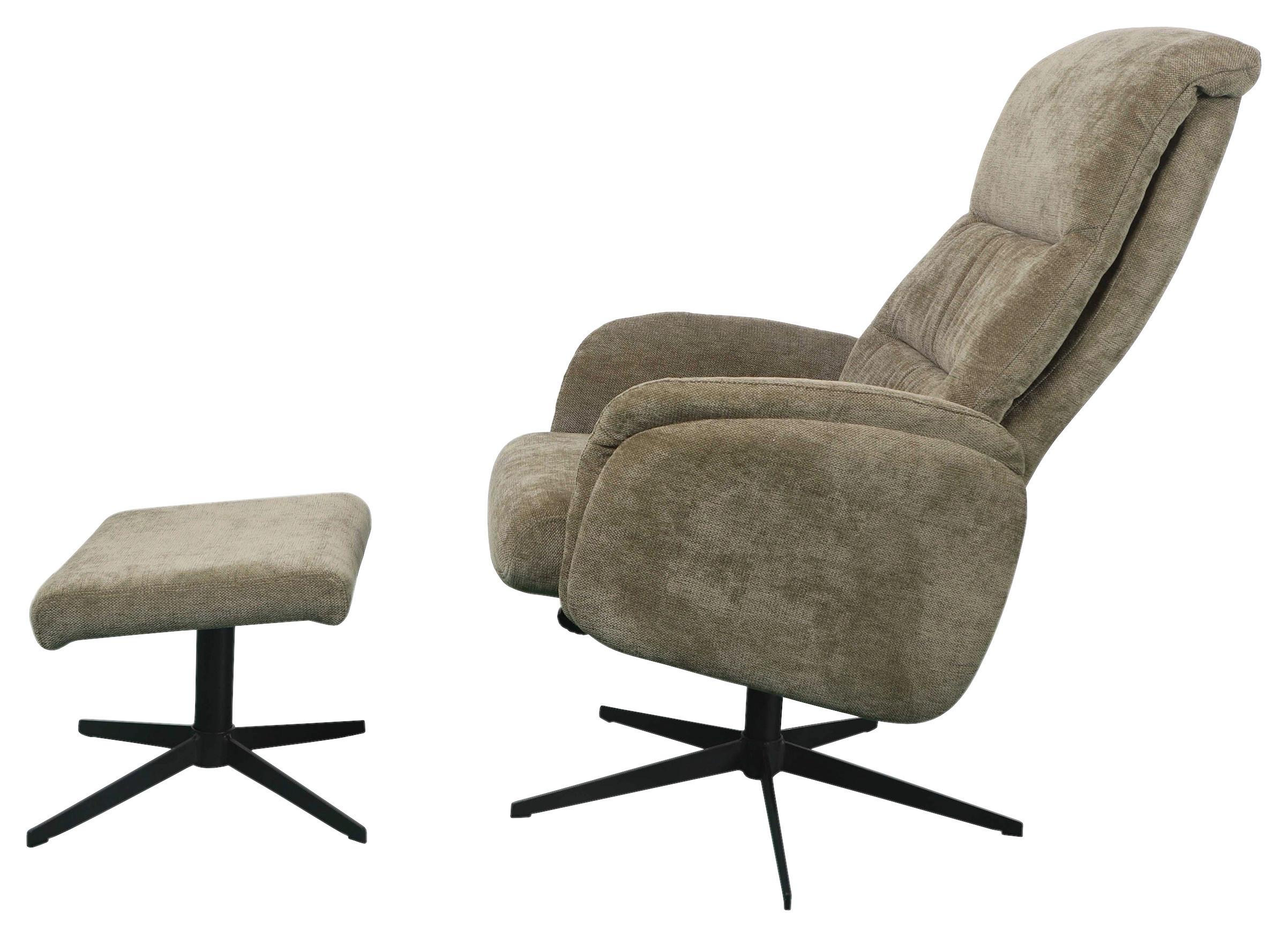 Relaxsessel Star Grün, 360° Drehbar - Schwarz/Grün, MODERN, Textil/Metall (72/95/110cm) - James Wood