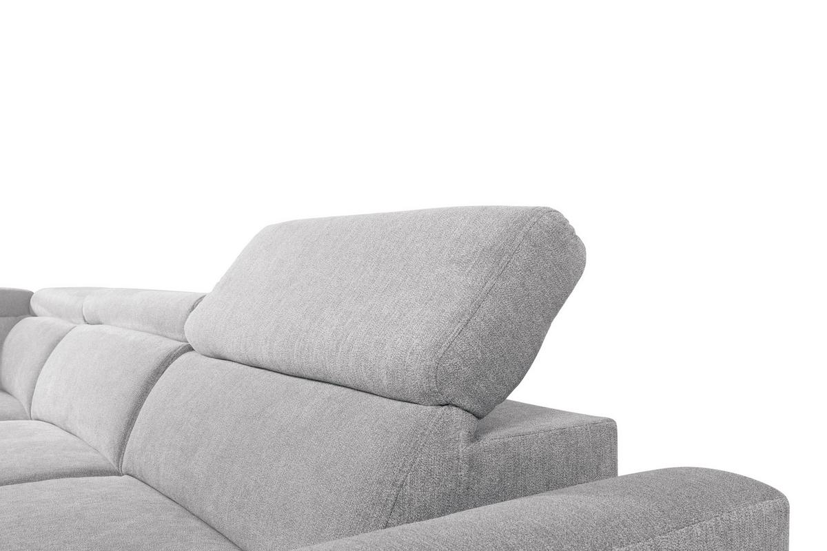 Ecksofa Lapis Hellgrau S: 217/255 cm - Hellgrau/Schwarz, KONVENTIONELL, Textil (217/255cm) - MID.YOU