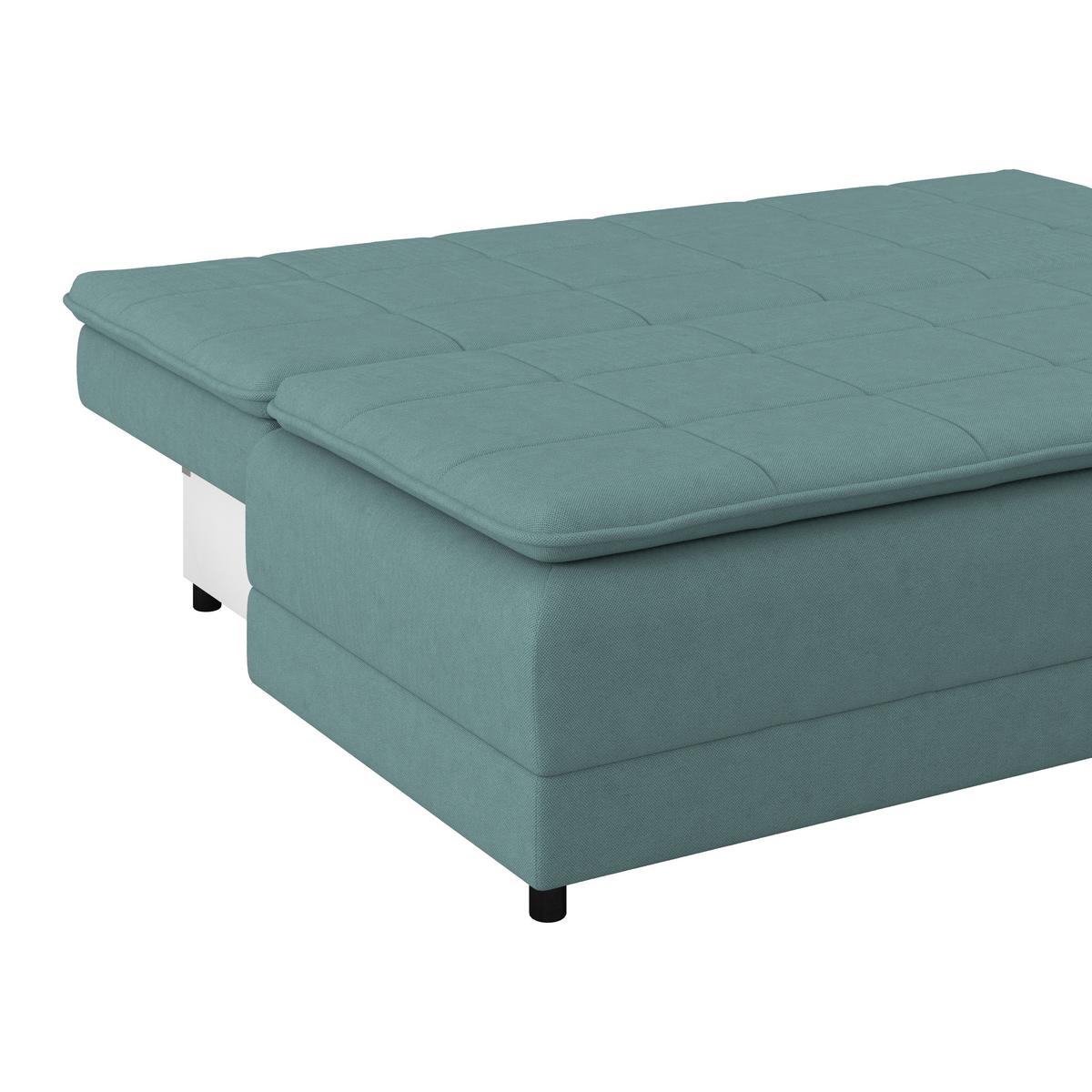 Schlafsofa Alice - Türkis/Schwarz, MODERN, Textil (202/73-92/105cm) - Luca Bessoni