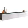 Tv-lowboard B: 180 Cm Anthrazit/weiß Hochglanz - Weiß Hochglanz/Anthrazit, LIFESTYLE, Holzwerkstoff (180/30/33cm) - P & B