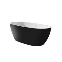 Badewanne Freist. Badewanne Manhatten - Schwarz/Weiß, KONVENTIONELL, Kunststoff (170/80,6/60cm) - Sanotechnik