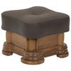 Hocker Arkansas Echtleder Braun - Braun, KONVENTIONELL, Leder/Holz (50/40/50cm) - Max Winzer