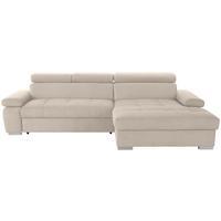 Ecksofa mit Bettkasten Perry Beige 292x183 cm - Beige/Silberfarben, Design, Textil (292/183cm) - Livetastic