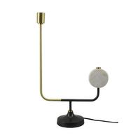 Tischleuchte Carlissa 287 Weiß - Goldfarben/Schwarz, Trend, Metall (58/15/38cm) - Kayoom