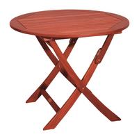Gartentisch Stockholm Eukalyptusholz ⌀ 90 cm - Braun, Basics, Holz (90/73/90cm) - Gardenson