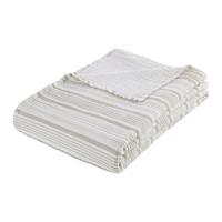 PŘEHOZ NA POSTEL MARION - bílá/béžová, Moderní, textil (127/183cm) - Mömax