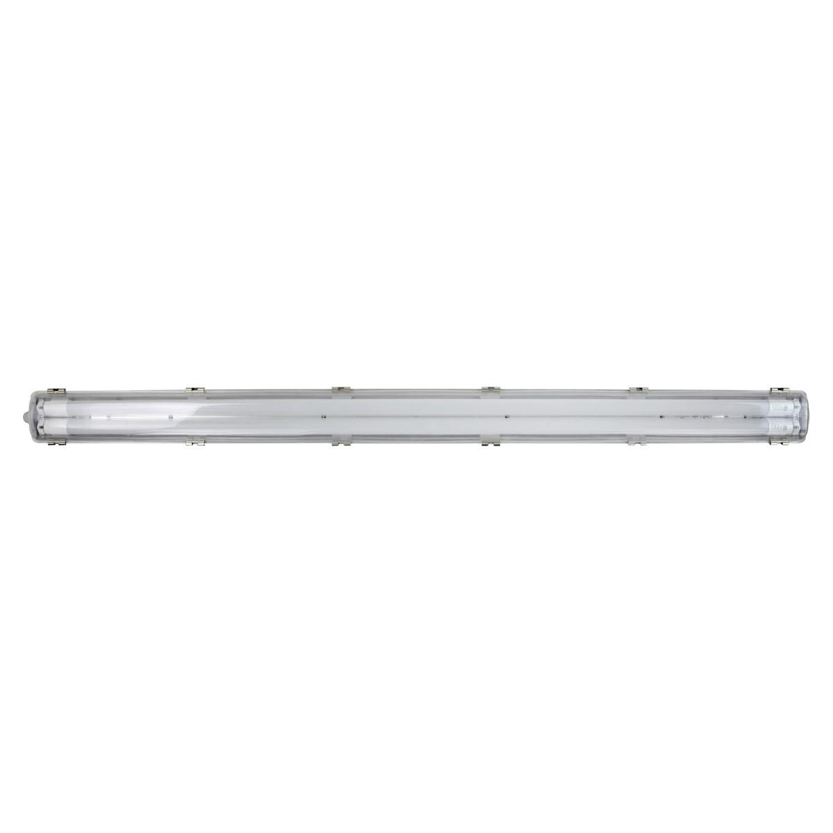 Led-deckenleuchte L: 126,8 Cm, Für In- Und Outdoor - Grau, Basics, Kunststoff (126,8/8,8/5,2cm)
