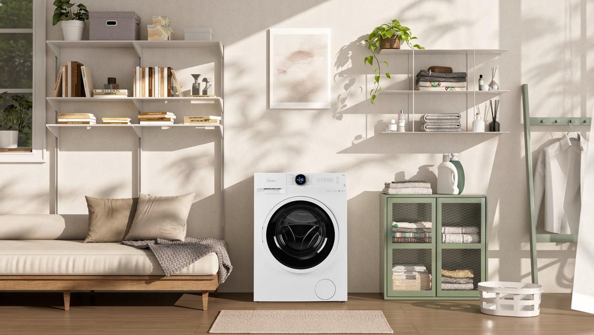 Waschmaschine Mf200w100wb-Wd - Weiß, Basics, Kunststoff/Metall (59,5/85/56,5cm) - Midea