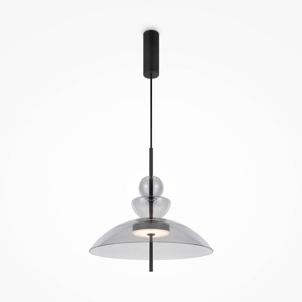 Pendelleuchte Bangkok - Schwarz/Grau, MODERN, Glas/Metall (40/68cm) - MAYTONI