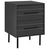 Nachtkästchen Carlton Anthrazit H: 55 Cm - Anthrazit/Schwarz, Trend, Holzwerkstoff (40/55/39cm)