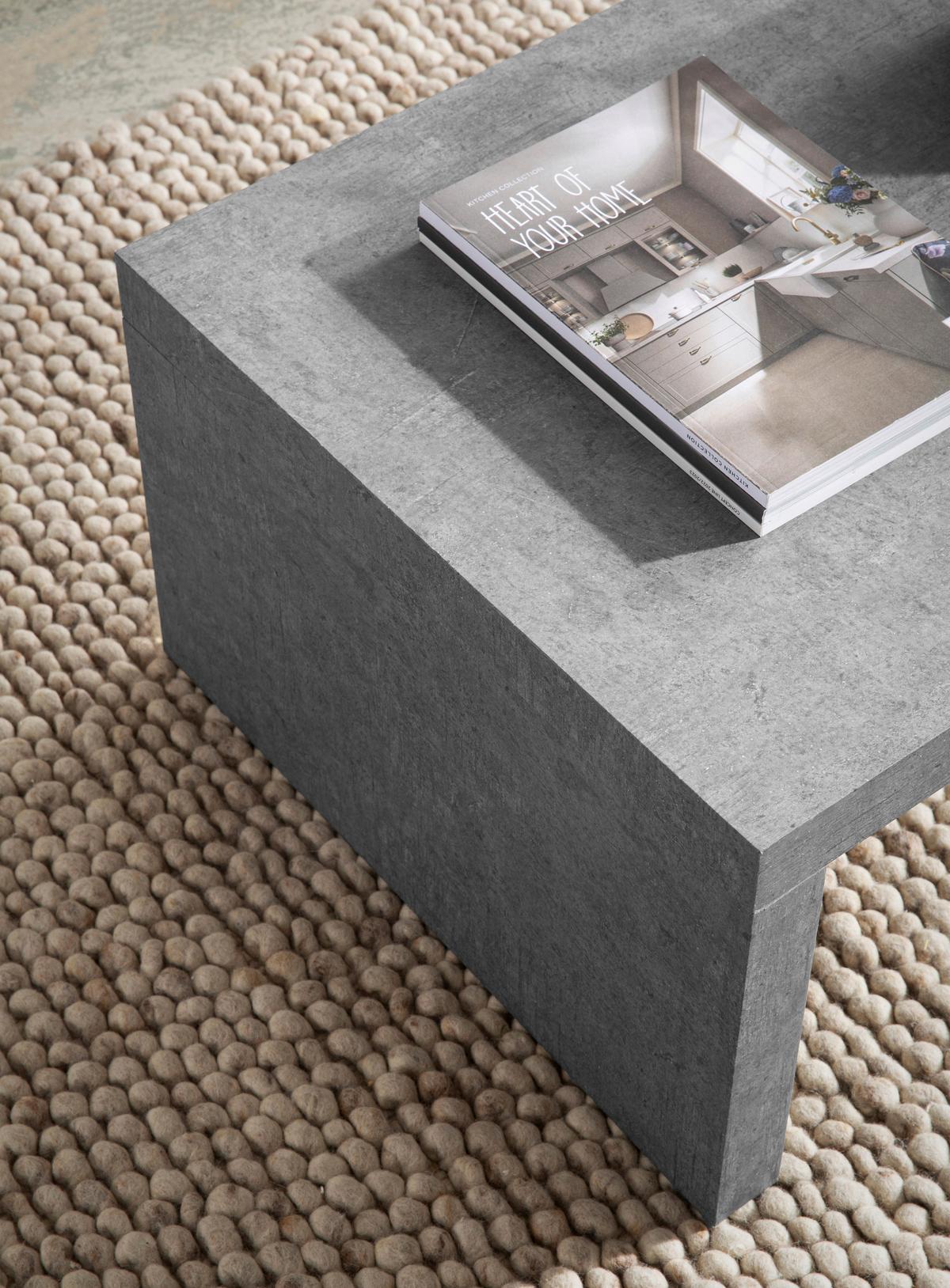 Couchtisch Grau L: 110 cm - Grau, Design, Holzwerkstoff (110/55/35cm) - Livetastic