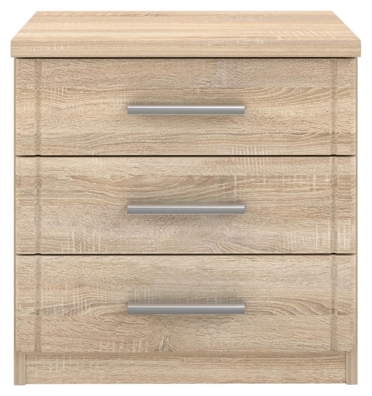 Nachtkästchen Gloria B: 45 Cm - Sonoma Eiche, Basics, Holzwerkstoff/Kunststoff (45.2/45.9/35.1cm)
