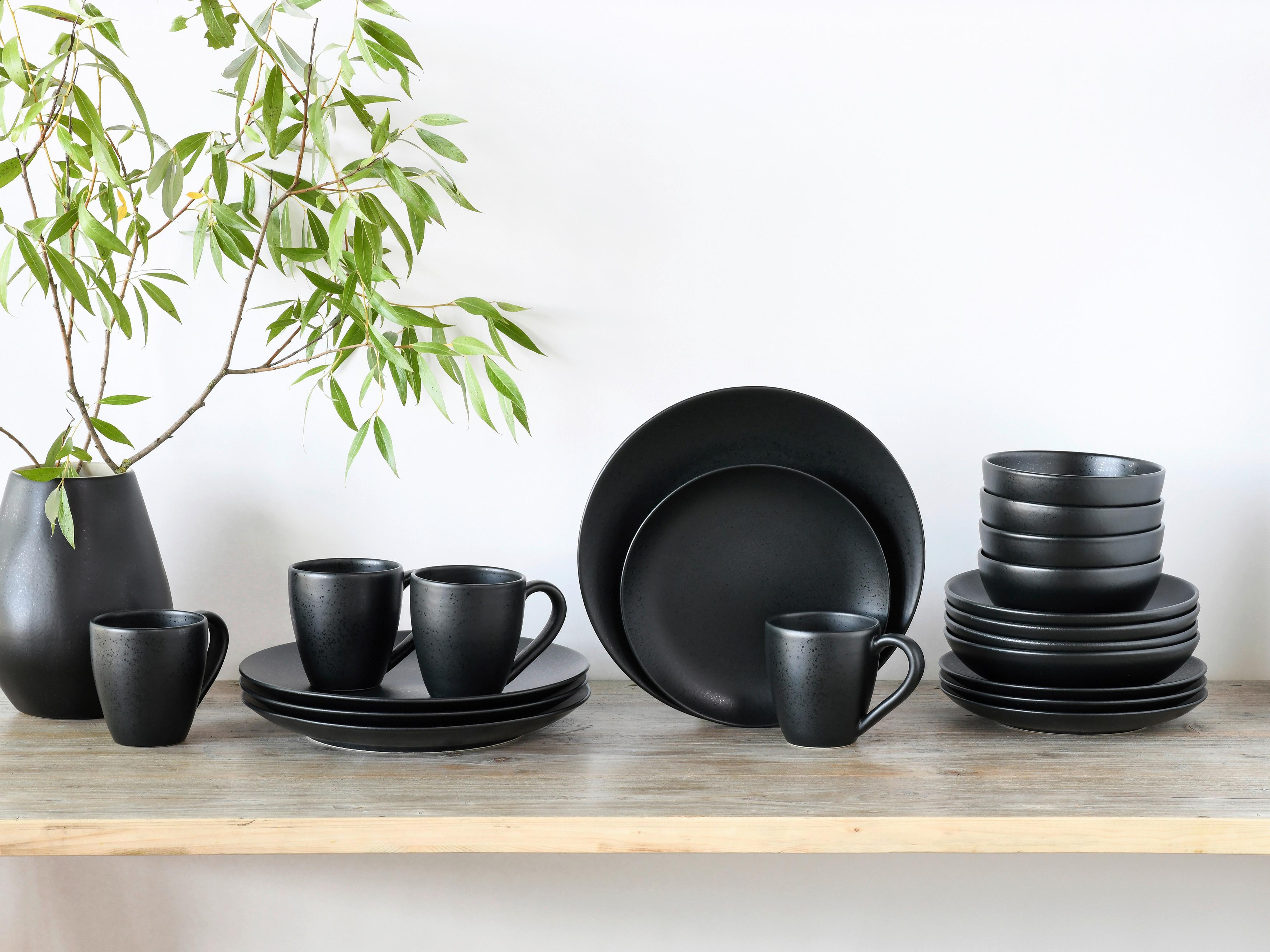 Kombiservice Magic Black Coupe 20--Teilig., Schwarz - Schwarz, Basics, Keramik - Creatable