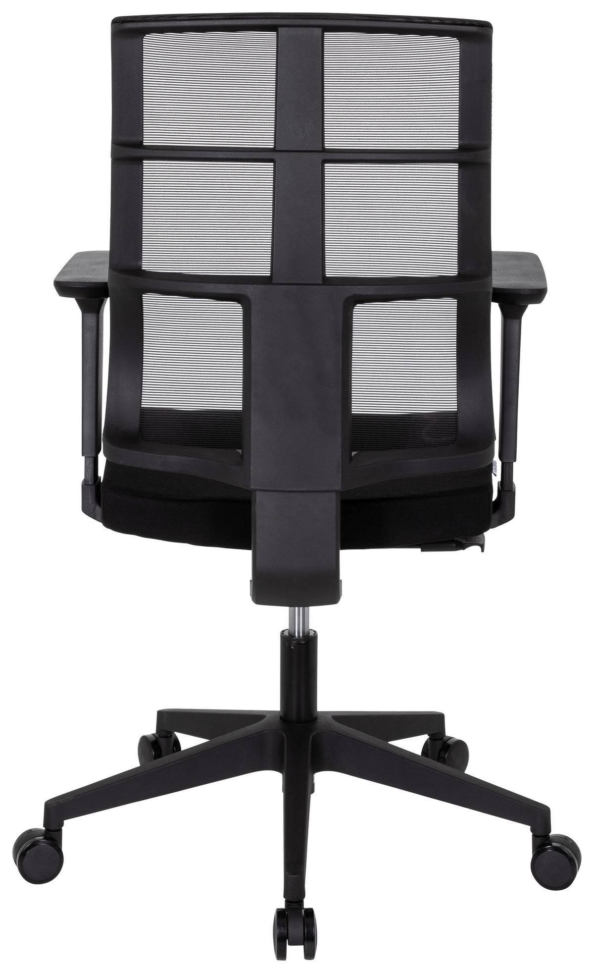 Drehstuhl Spinio Schwarz - Schwarz, MODERN, Kunststoff/Textil (65/124/60cm) - MID.YOU