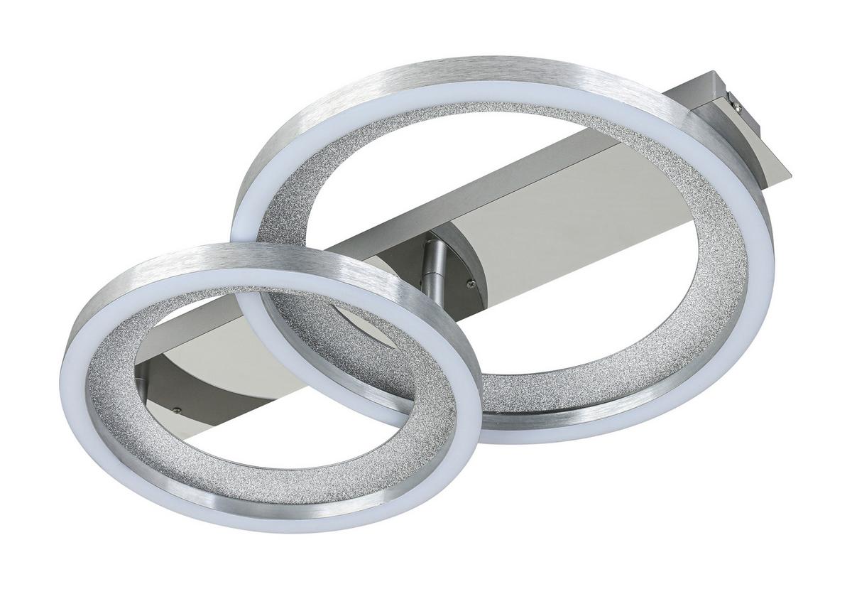 LED-DECKENLEUCHTE CALOGERO - Chromfarben/Silberfarben, Basics, Kunststoff/Metall (46/30,4/8cm) - Luca Bessoni