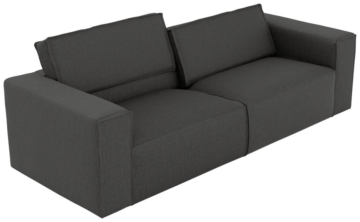 3-sitzer-sofa Dice Anthrazit B: 250 Cm - Anthrazit/Schwarz, MODERN, Textil (250/80/102cm) - MID.YOU