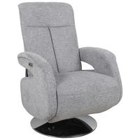 Fernsehsessel Saturn - Chromfarben/Grau, MODERN, Textil/Metall (70/110/159cm)