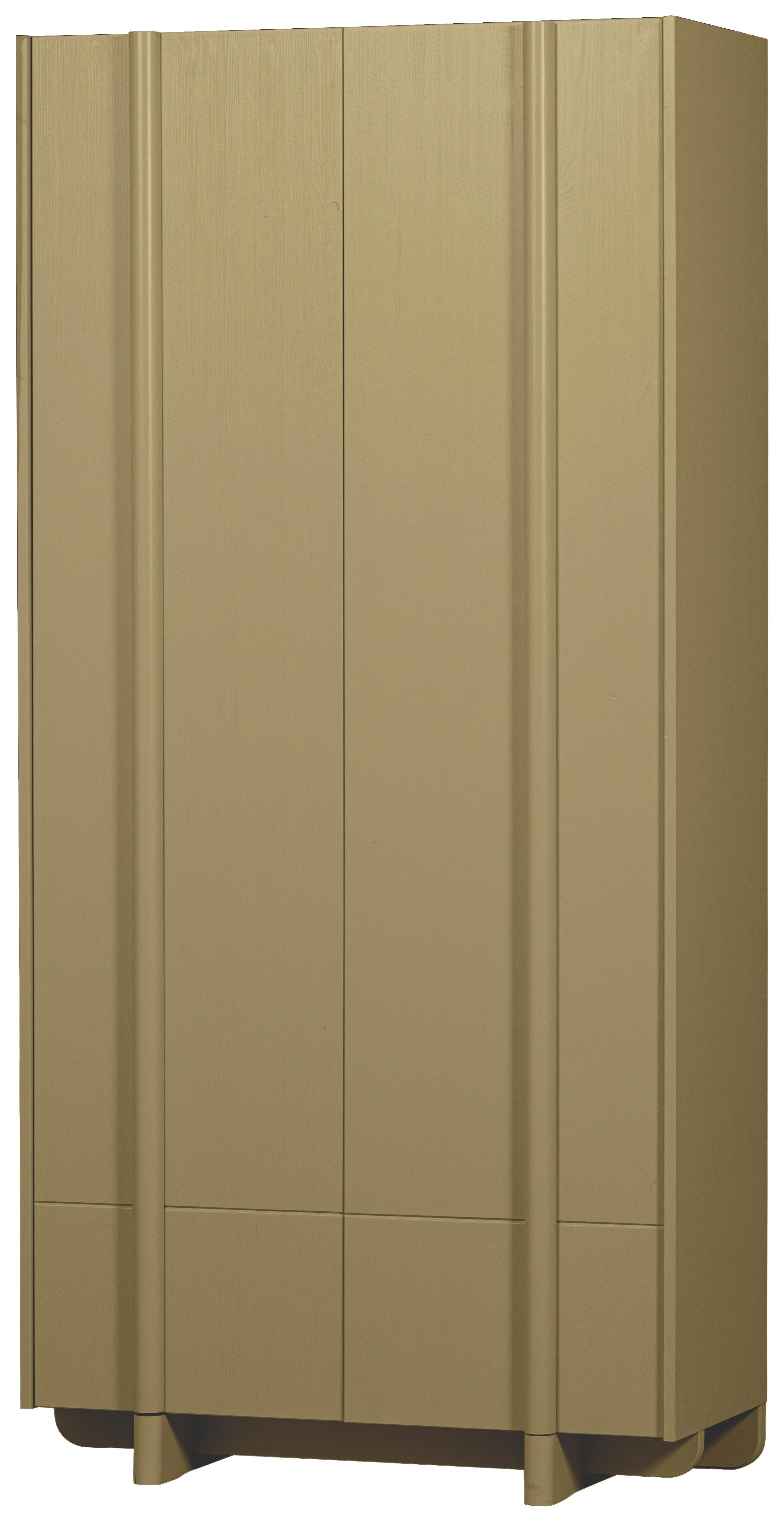 Garderobenschrank Basu Grün B: 101 cm - Grün, Design, Holz (101/210/46cm) - Livetastic