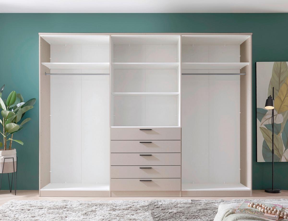 Kleiderschrank Arnis Kaschmir Dekor, Grau, B: 270cm - Kaschmir, KONVENTIONELL, Holzwerkstoff (270/210/52cm) - James Wood