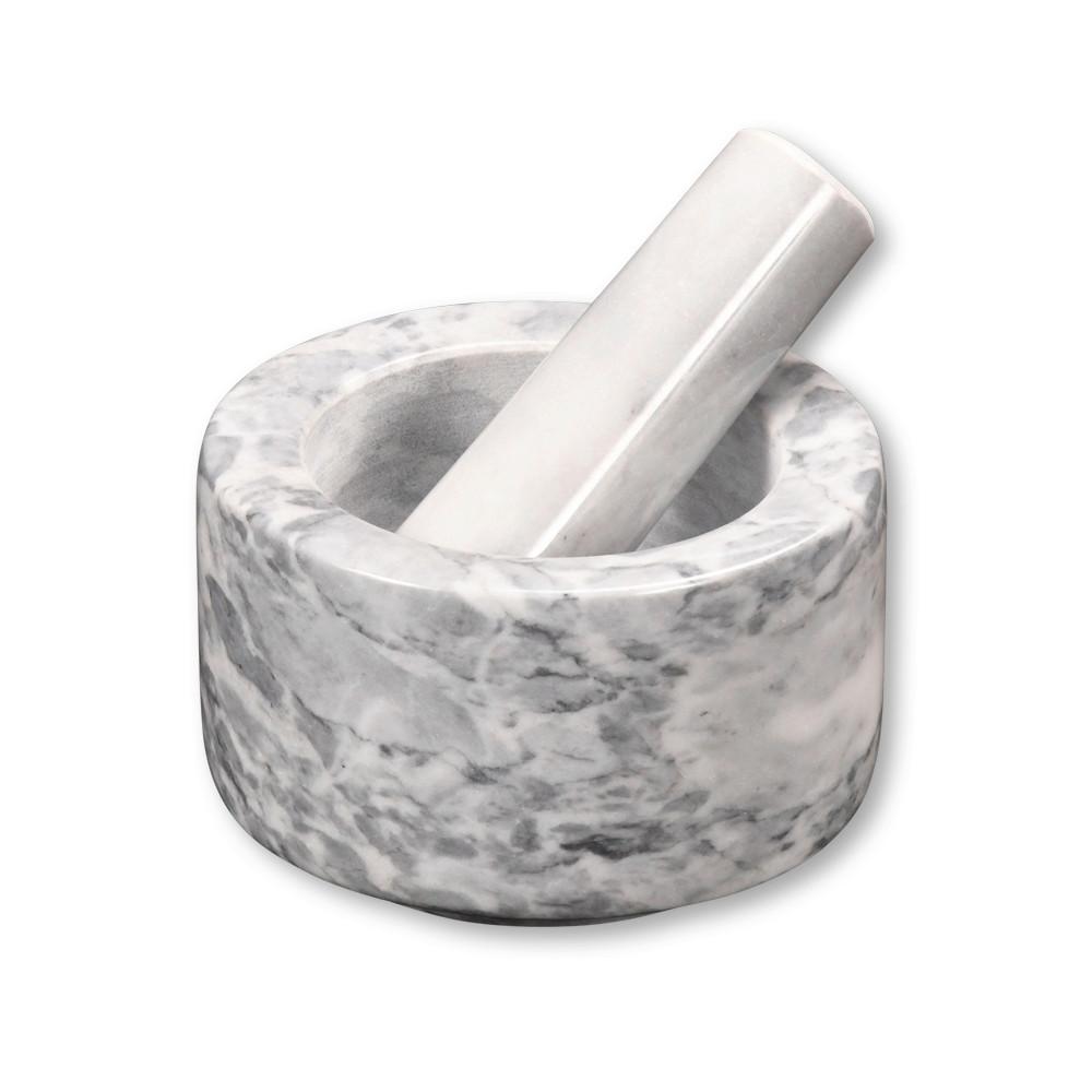 Mörserset Aus Naturmaterialien Weiß - Weiß, Basics, Naturmaterialien (13/13/8cm) - Kesper