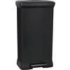 Mülleimer Deco Mit Deckel 50 L Kunststoff Schwarz - Schwarz, Basics, Kunststoff (36,0/81,1/44,0cm) - Keter