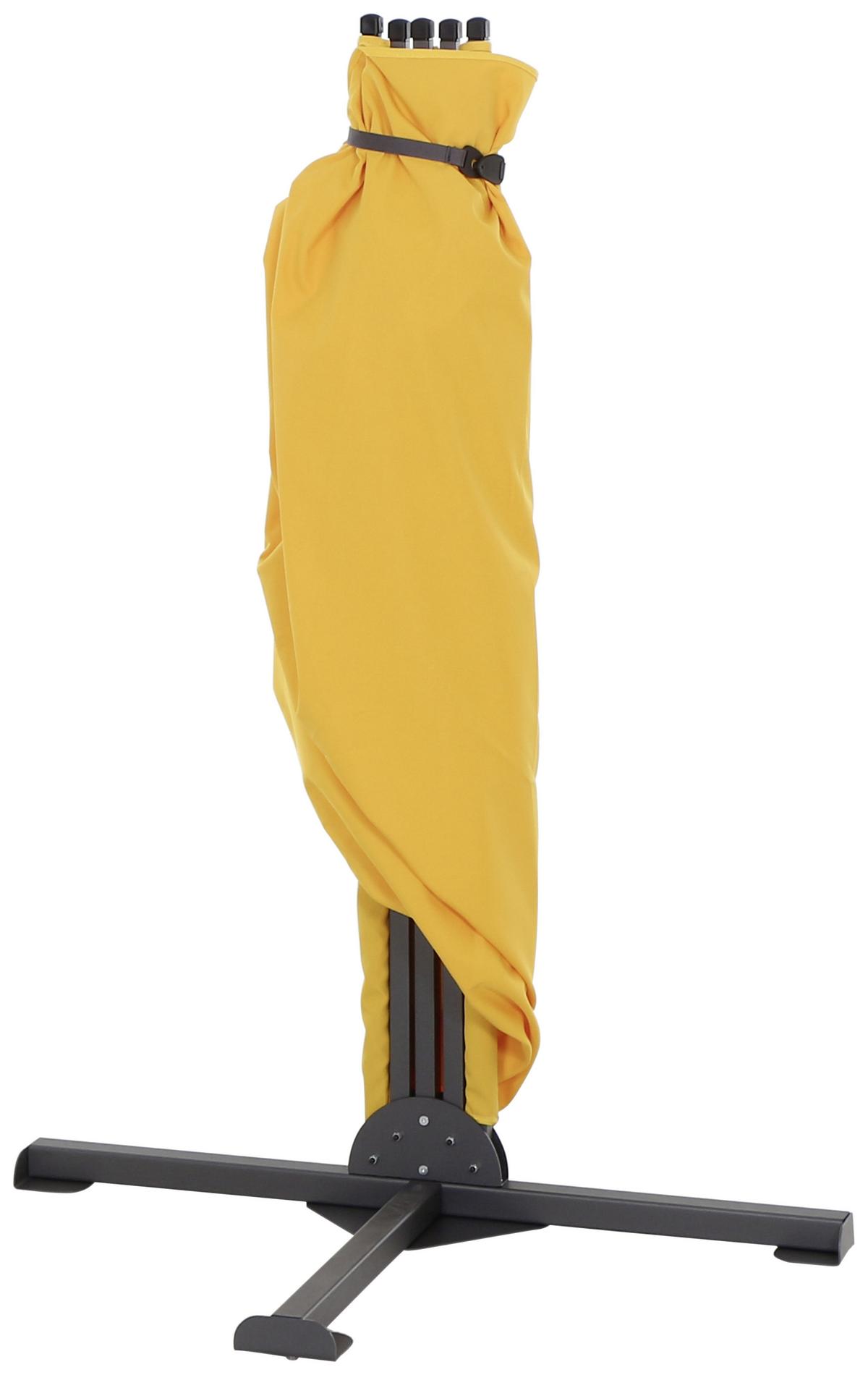 Sichtschutz Anthrazit/Gelb Bh: 280 X150 cm - Gelb/Anthrazit, KONVENTIONELL, Textil/Metall (280/150cm) - Siena Garden