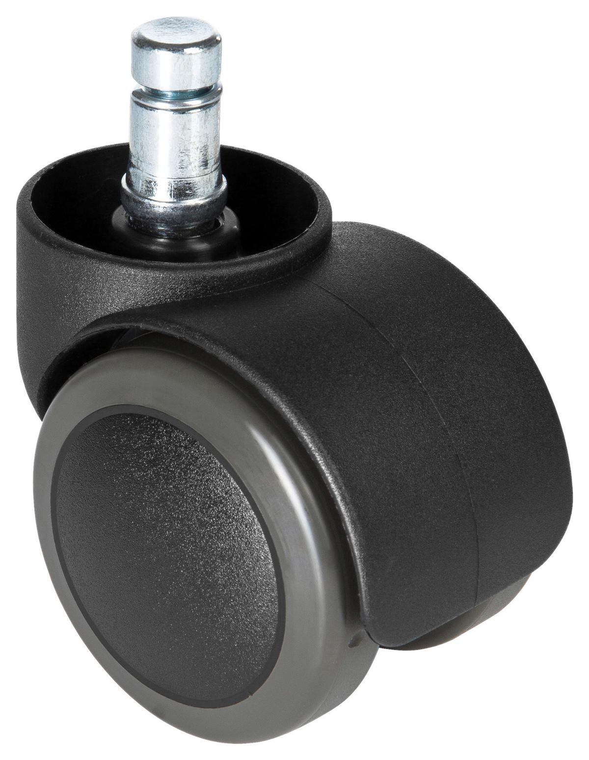 Bürostuhlrollen Rolo Free Schwarz Ø 5 Cm 5er-Set - Schwarz, Basics, Kunststoff/Metall (5,1/6/5cm) - MID.YOU