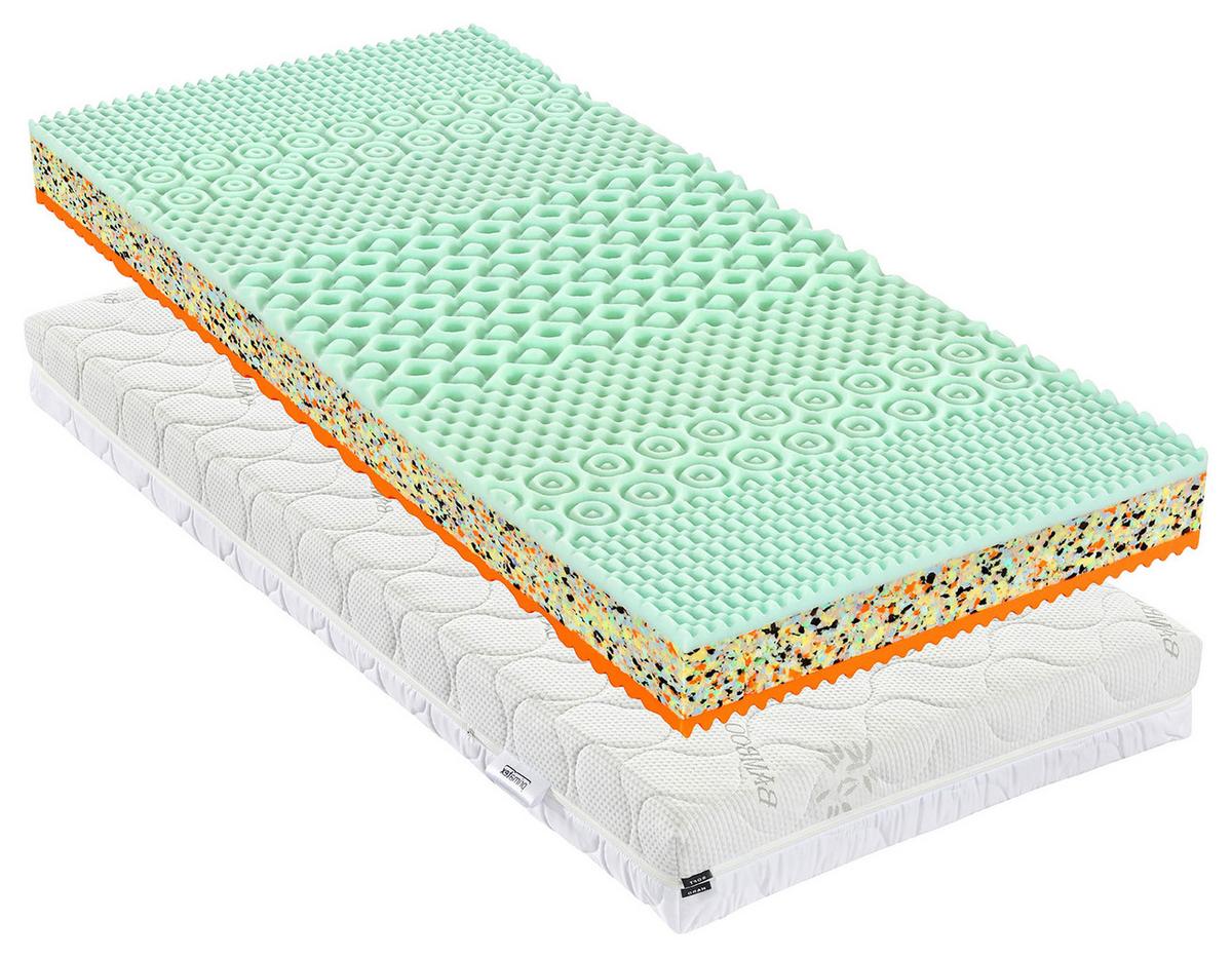 Pěnová matrace Bamboo DUO XL 90/200cm, H3/H4 - bílá, textil (90/200cm) - Primatex