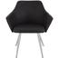 Stuhl Sabrina Anthrazit - Chromfarben/Anthrazit, MODERN, Textil/Metall (51/86/55cm) - Ombra