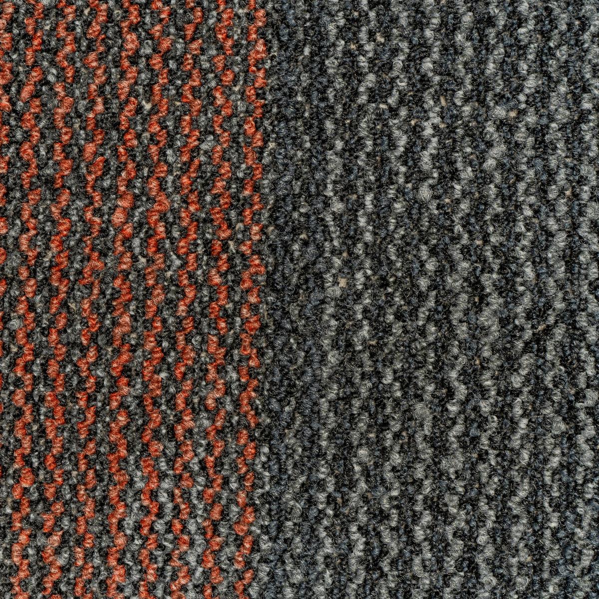 Teppichfliese Grau/Orange Essential 50x50cm Florhöhe 3mm - Orange/Grau, Basics, Textil (50/50cm)