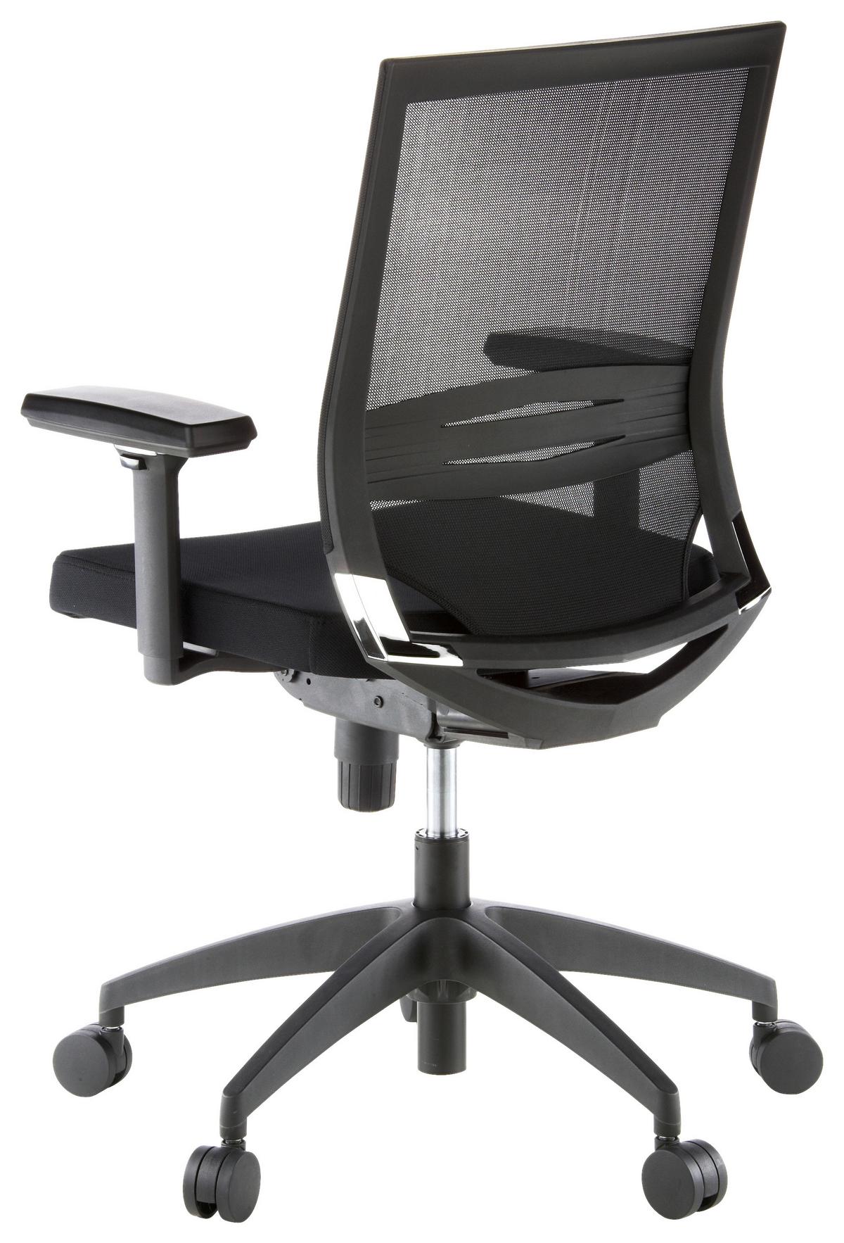 Drehstuhl Porto Base Schwarz - Schwarz, MODERN, Kunststoff/Textil (59/108/44cm) - MID.YOU