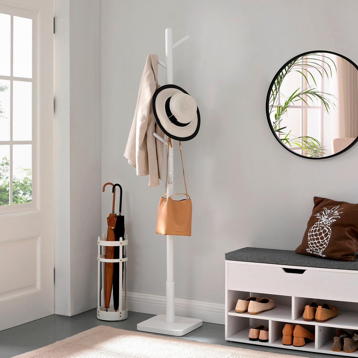 VEŠIAK NA KABÁTY WEISS - biela, Trend, kompozitné drevo (30/175/30cm) - Boxxx