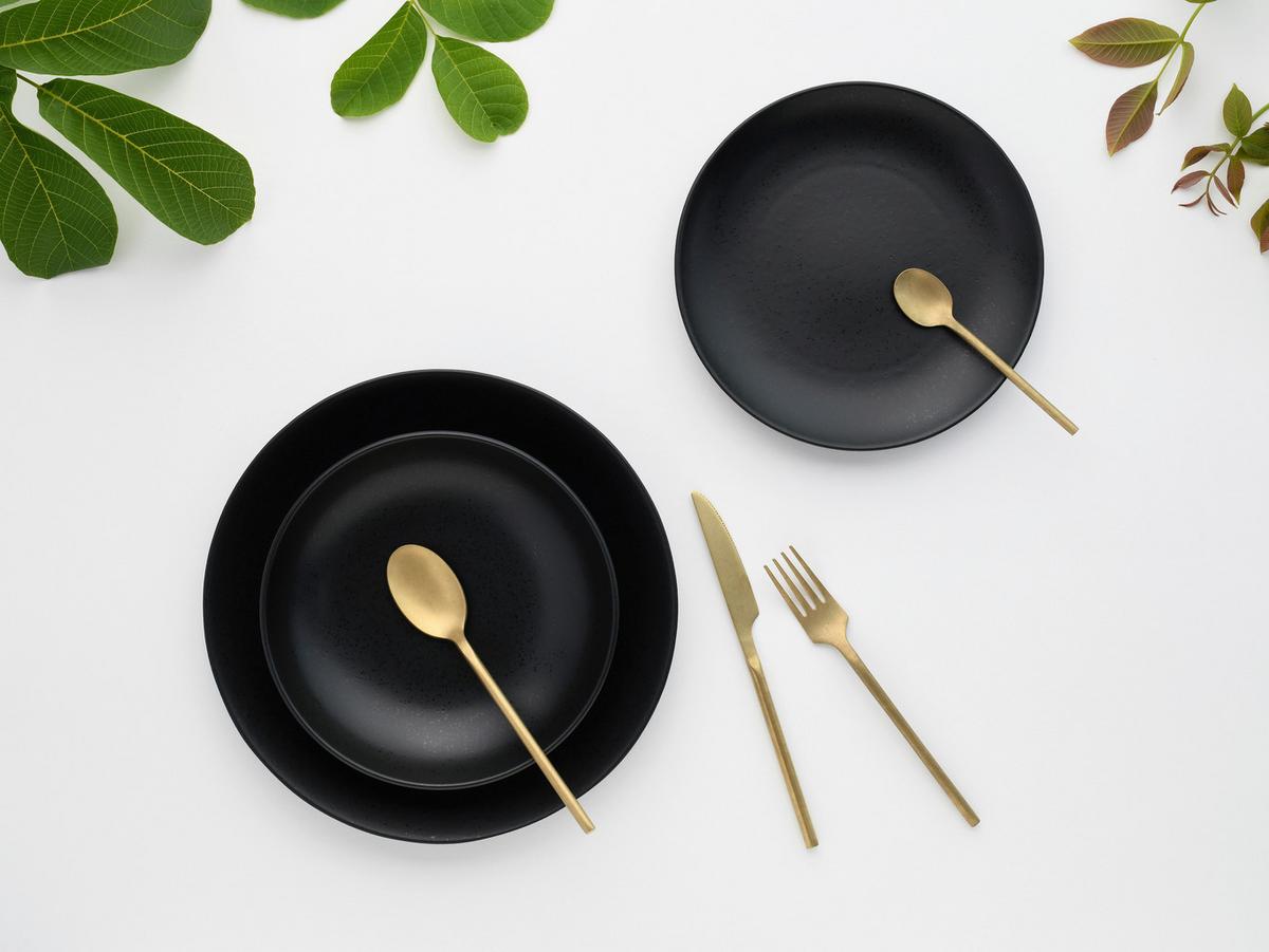 Tafelservice Magic Black Coupe 12--Teilig., Schwarz - Schwarz, Basics, Keramik - Creatable