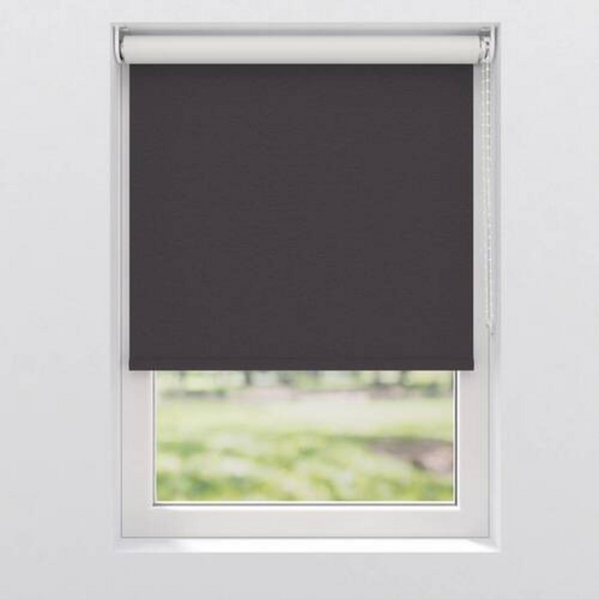 Verdunkelungsrollo 60x190 cm mit Kettenzug - Schwarz, Design, Textil (60/190cm)