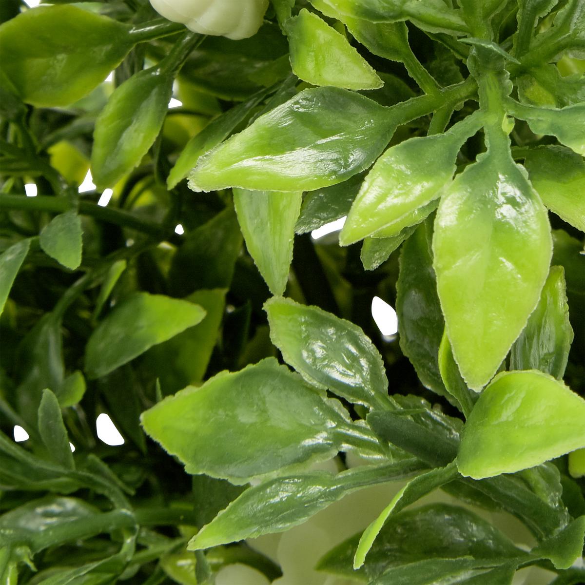 Kunstpflanze Weiß/Grün H: 23 cm Im Topf, Cassandra - Schwarz/Weiß, Basics, Kunststoff (15/23cm) - Luca Bessoni