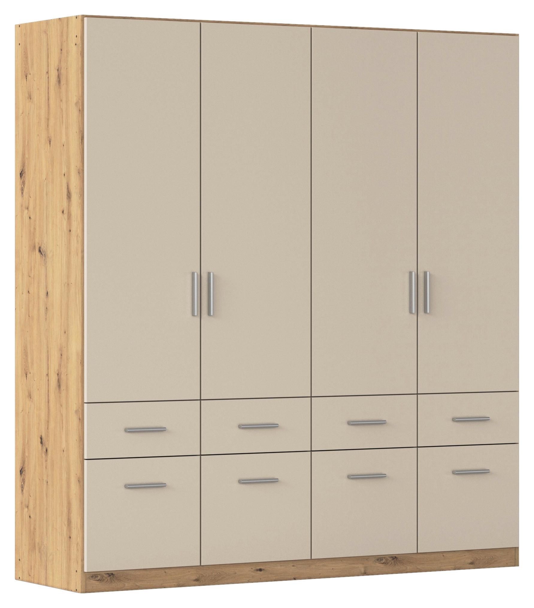 Kleiderschrank Celle Matt Champagner B: 181 cm - Champagner/Eiche Artisan, Trend, Holzwerkstoff (181/197/54cm)