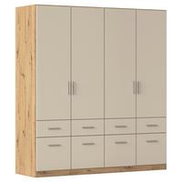 Kleiderschrank Celle Matt Champagner B: 181 cm - Champagner/Eiche Artisan, Trend, Holzwerkstoff (181/197/54cm)