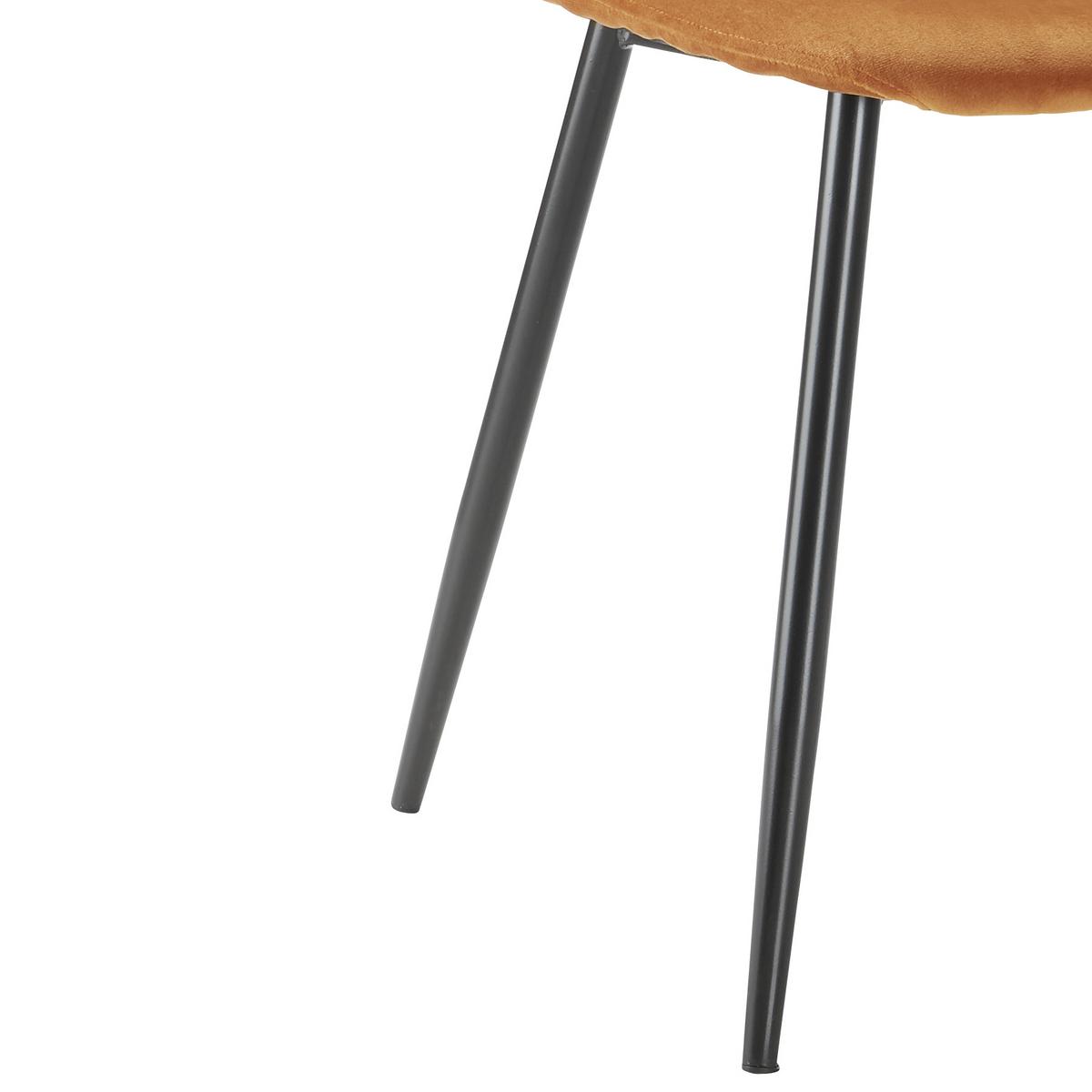 Židle Lio - černá/rezavá, Moderní, kov/dřevo (43/86/55cm) - Modern Living