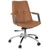 Drehstuhl Saranto Ii Lederlook Braun Bis 110kg - Braun, MODERN, Kunststoff/Textil (56/101/73cm) - MID.YOU