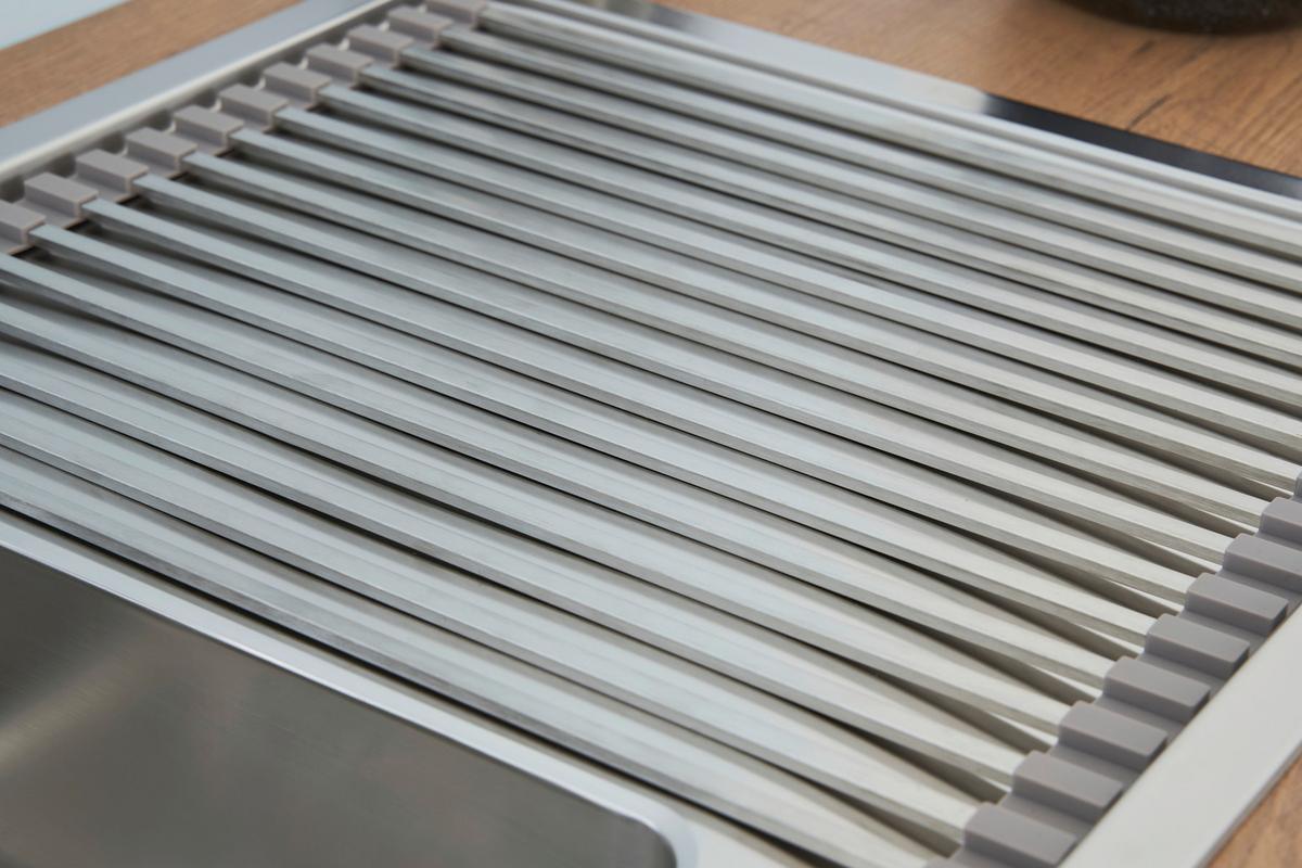 Spüle Respekta Ohio Kunststein Bxt: 66x50 Cm - Edelstahlfarben, Trend, Metall (100/20,3/50cm) - Respekta