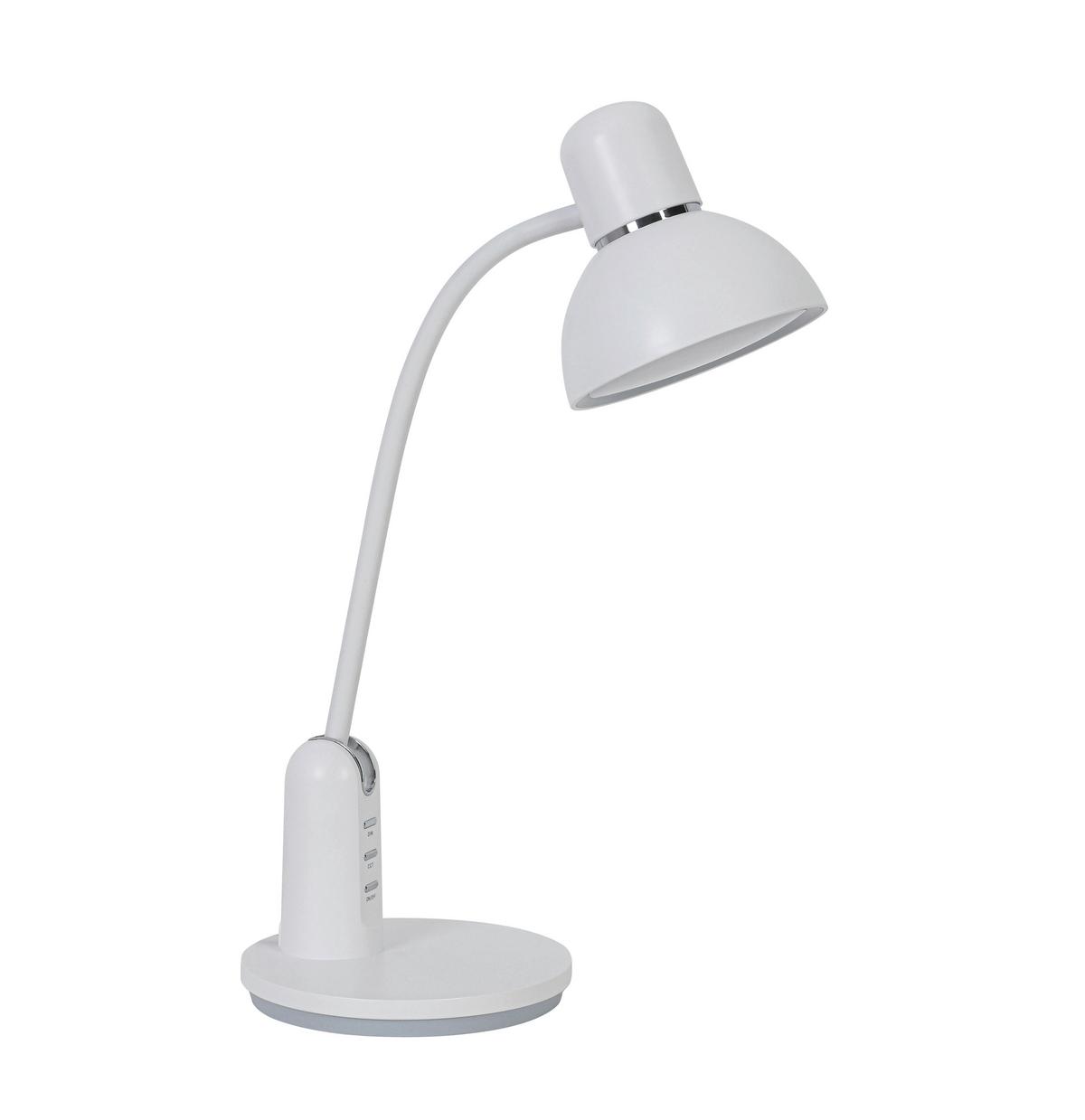 LED-Schreibtischleuchte Luana - Weiß, MODERN, Kunststoff/Metall (46,7/23,9/16,4cm) - Luca Bessoni
