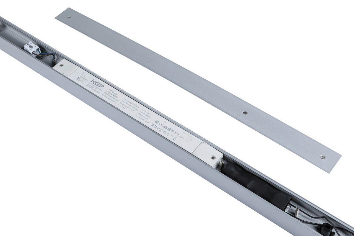 Schienensystem-einspeiser Linion Chromfarben B: 4 Cm - Chromfarben, Basics, Kunststoff/Metall (100/4/4cm) - Paulmann