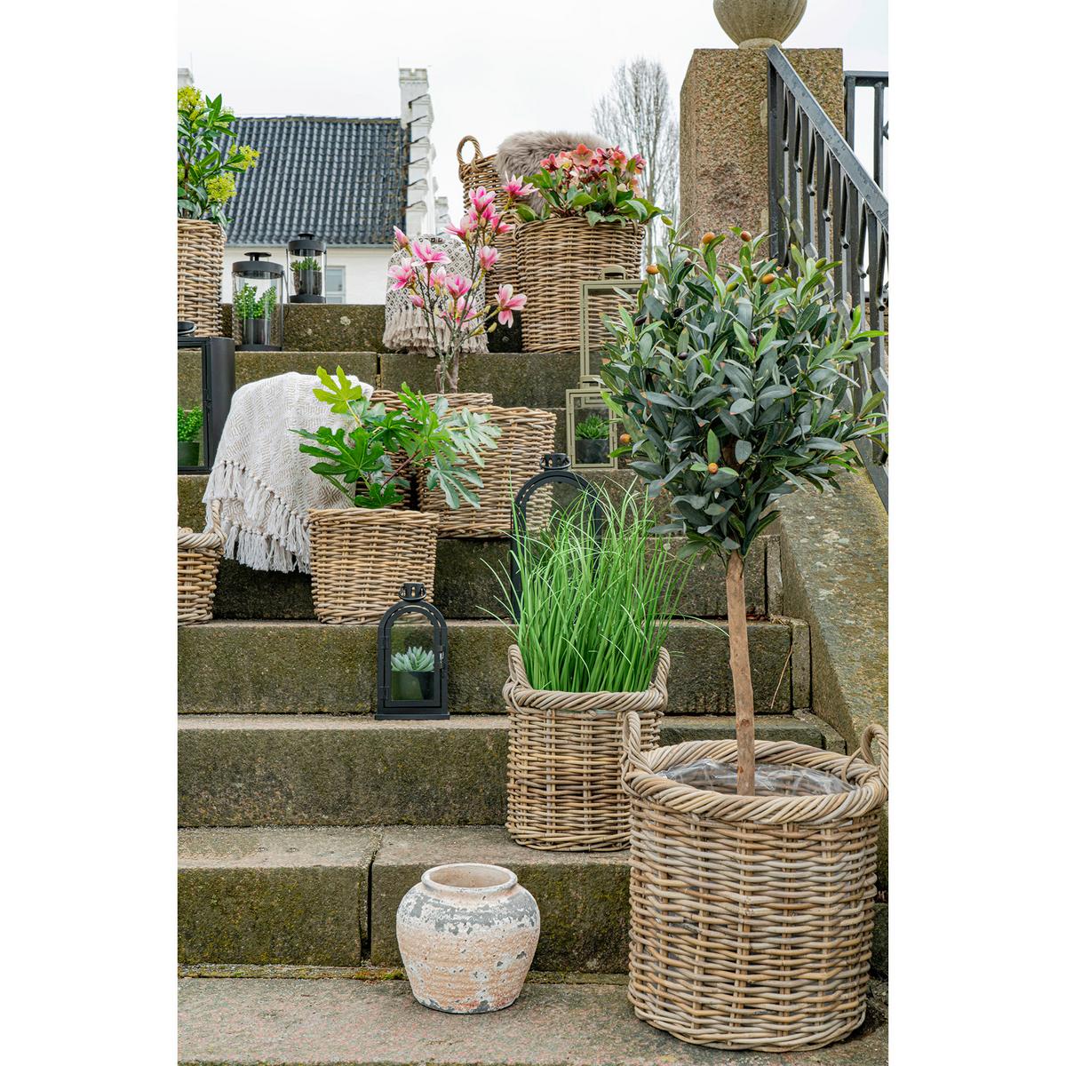Korbset Gili Braun B: 40 Cm - Klar/Braun, Basics, Holz/Kunststoff (40/48/40cm)