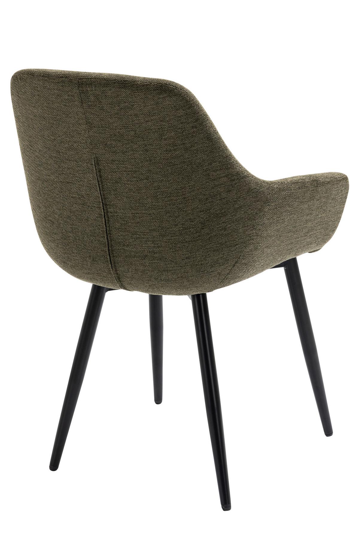 Armlehnstuhl-Set Grün B: 64 cm - Schwarz/Grün, MODERN, Textil/Metall (64/86/59cm) - Livetastic