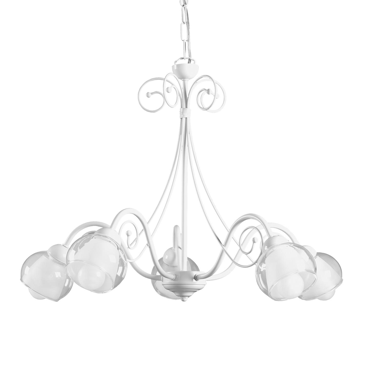 Kronleuchter Camilla Perlmutt L: 60 cm - Perlmutt, KONVENTIONELL, Glas/Metall (60/60/100cm)