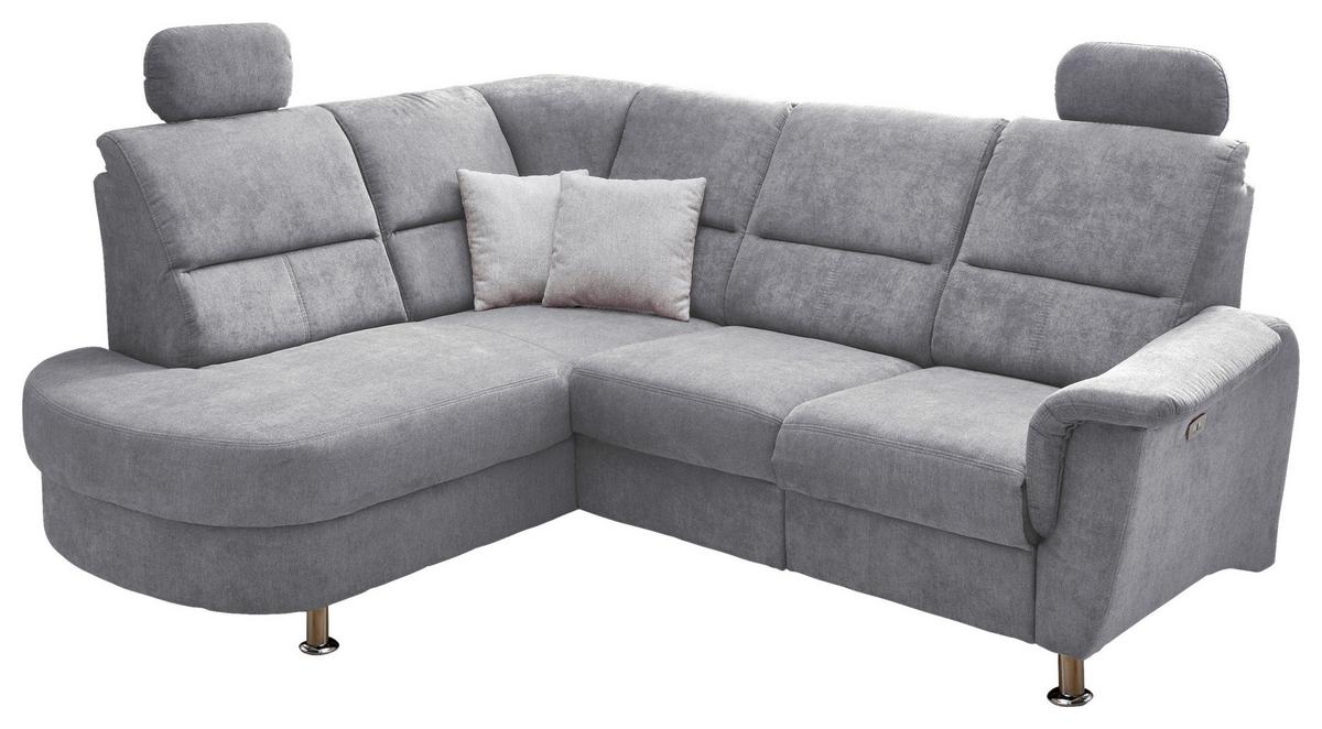 Ecksofa Parole Grau S: 184/231 Cm - Chromfarben/Grau, KONVENTIONELL, Textil (184/231cm) - Livetastic