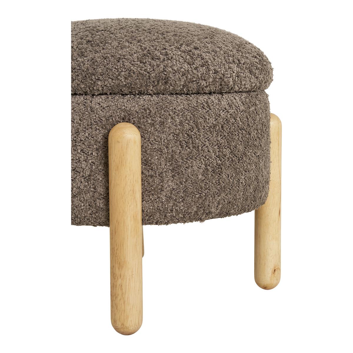Hocker Medas Braun B: 45 cm - Braun, Design, Holz/Kunststoff (45/36/45cm)