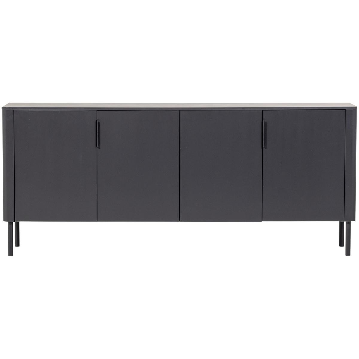 Sideboard Gunnar Schwarz B: 201 Cm - Schwarz, Design, Holz (201/85/44cm) - Livetastic