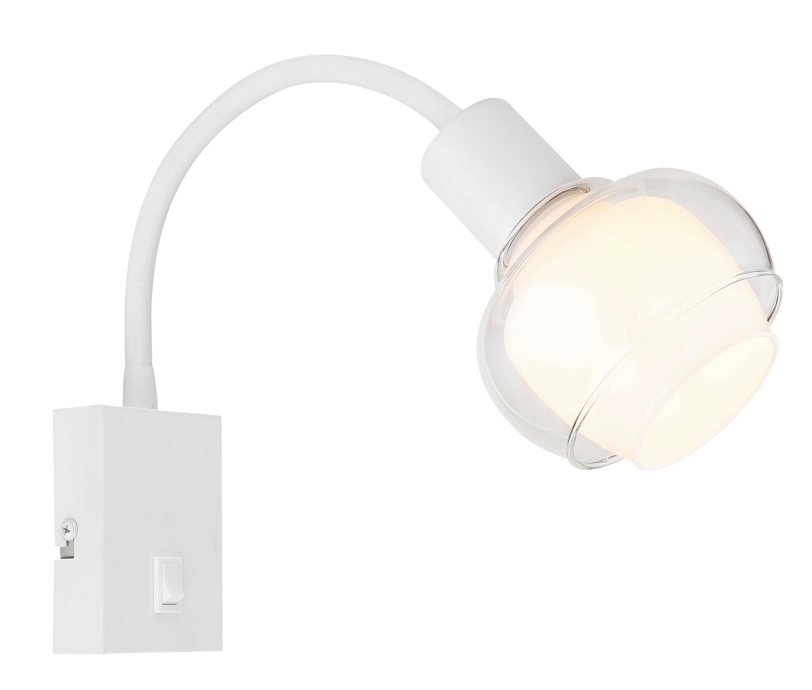 Wandleuchte 54309ww - Klar/Opal, Design, Glas/Kunststoff (10,5/35,5/46,5cm) - Globo