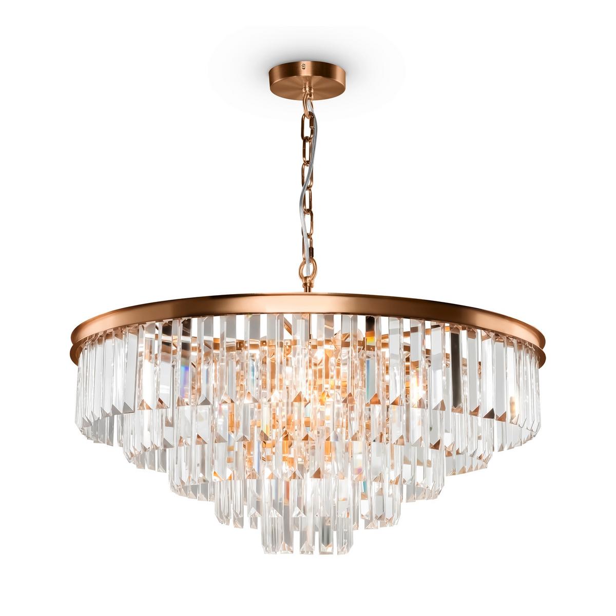 Kronleuchter Revero - Messingfarben, Trend, Glas/Metall (70/70/45cm) - MAYTONI